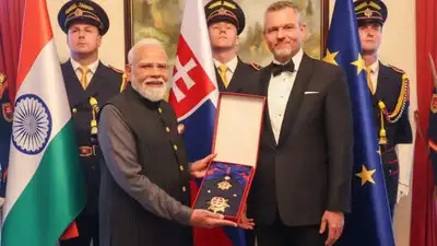 pm modi got The Order of the White Double Cross