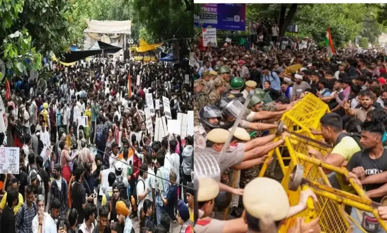 Delhi Police, CJP Protest, Jantar Mantar Protest, NEET Paper Leak 
