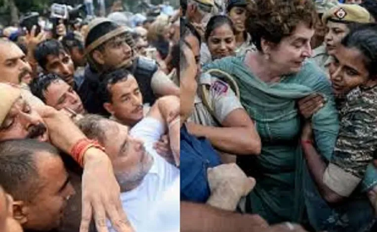 Congress Protest, Rahul Gandhi, Priyanka Gandhi, PM Residence March, Delhi News