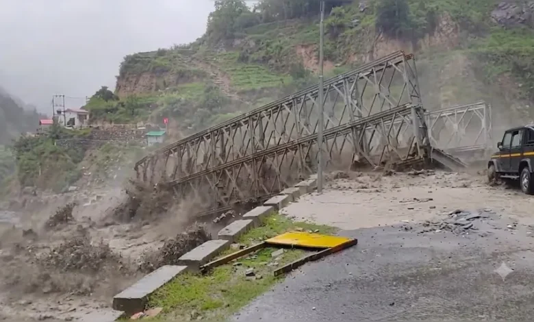 Chamoli Cloudburst, Uttarakhand Rain, NDRF Rescue, BRO Employee Missing, Valley Bridge Collapse