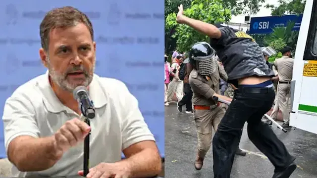 राहुल गांधी और किरेन रिजिजू के बीच दिल्ली पुलिस कार्रवाई को लेकर बयानबाजी